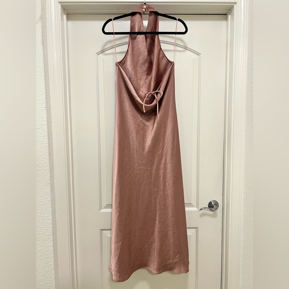 NWOT Vince Halterneck Maxi Dress with Pearl Closure - Picture 14 of 15
